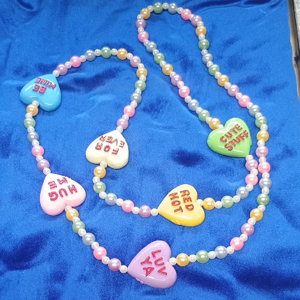 Colorful Heart Bead Necklace